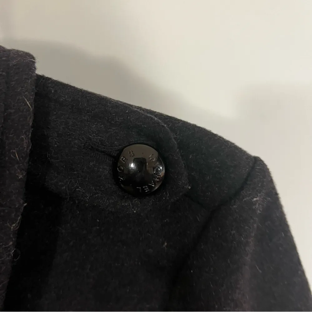 Michael Kors Black/Charcoal Double-Breasted Wool Peacoat size 8 Medium - Image 12