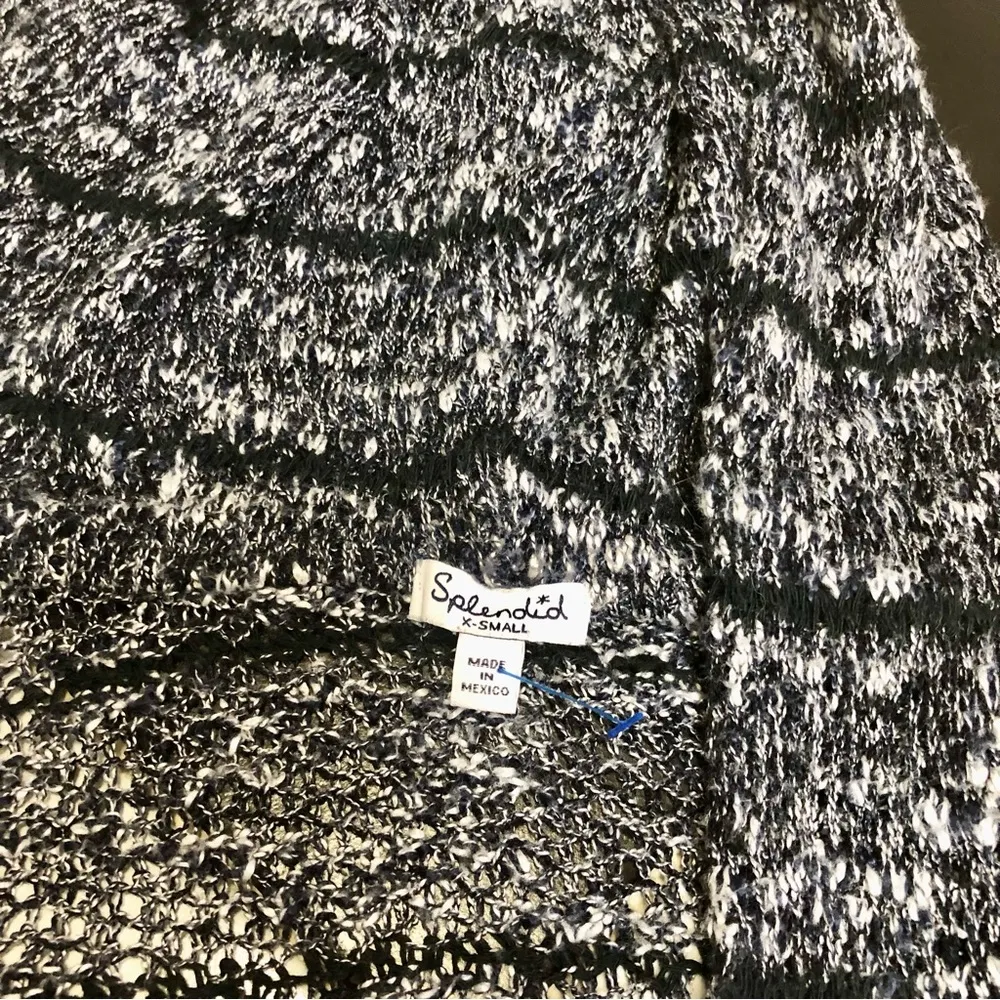 NWOT  Broome Stripe Olivine Long Popcorn Knit Hooded Cardigan Sweater XS - Image 9