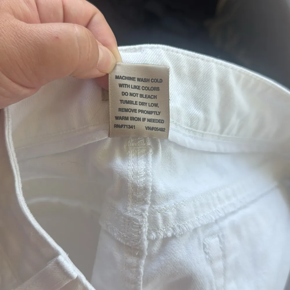 L.L. Bean Denim Pencil Skirt White Petite 12 Size 12P - Image 4