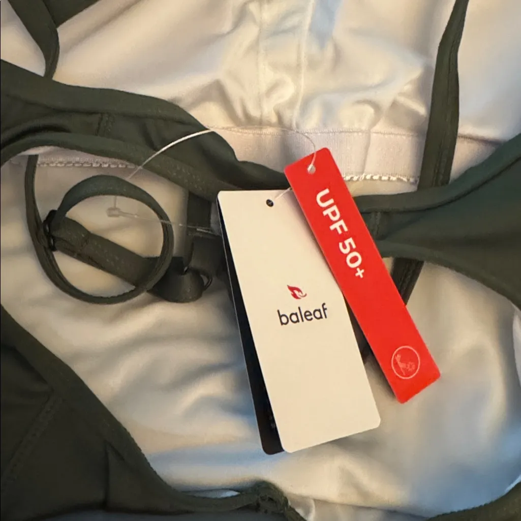 Baleaf Athletic Training Adj Strap One Piece Swimsuit Army Green 36/Medium M NWT - Image 7