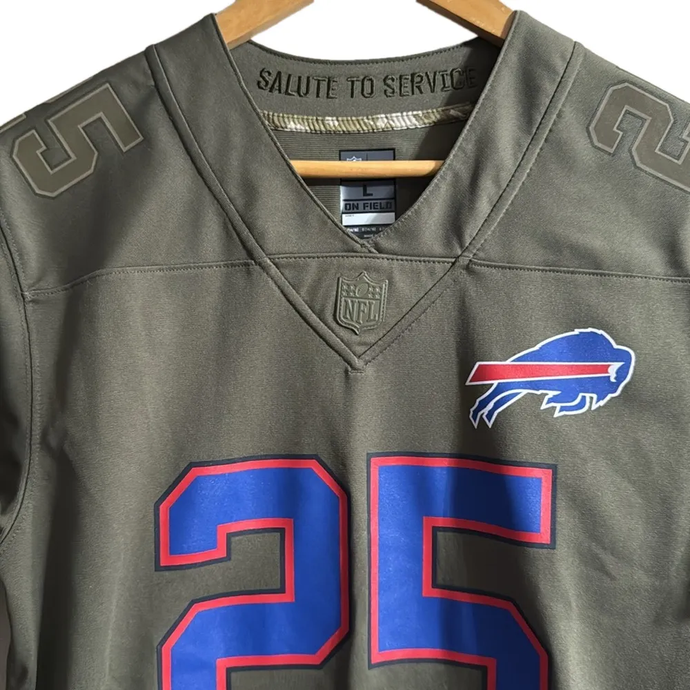 BUFFALO BILLS LESEAN MCCOY SALUTE TO SERVICE OFFICIAL NIKE NFL JERSEY - Image 4