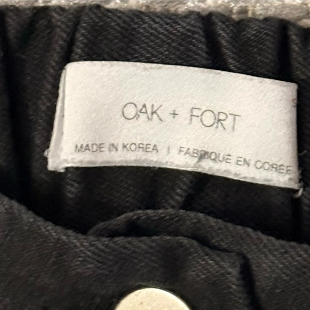 OAK+FORT Slim Fit Elastic Waist Back Black Jeans Size S - Image 8