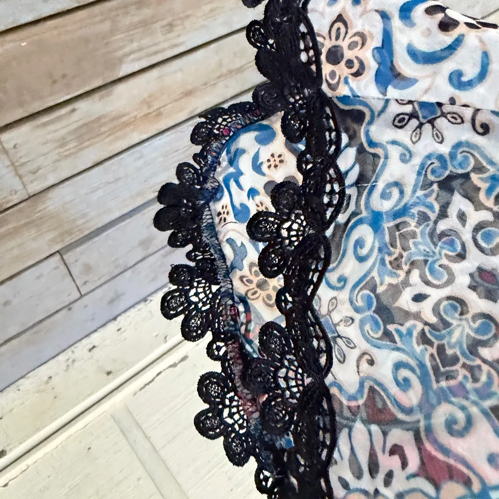 Ivy Lane Colorful Bohemian Patterned Dress Long bell sleeves size XL - Image 10