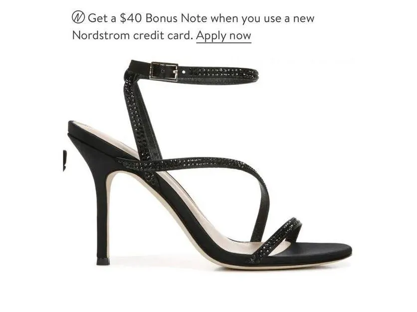 VIA SPIGA Pavlina Strappy Sandal in black satin 3.75" heel size 7 - Image 3