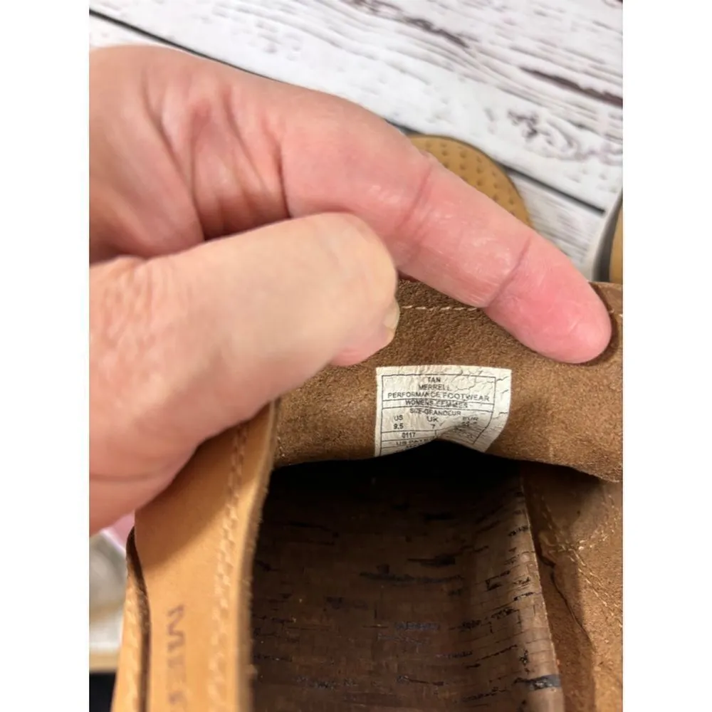 Men's Merrell Tan Leather Shoes Size 9.5 - Image 7