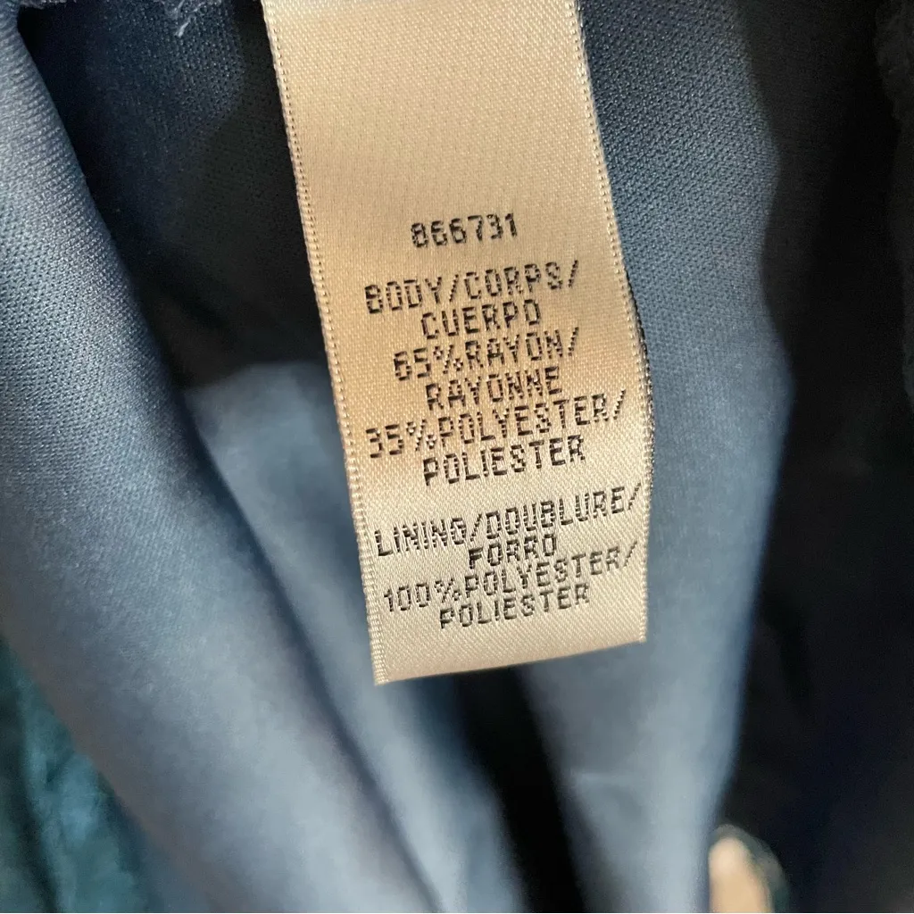 J S Collections Teal Lace Blouson Gown Dress With Liner Size 14 - Image 10