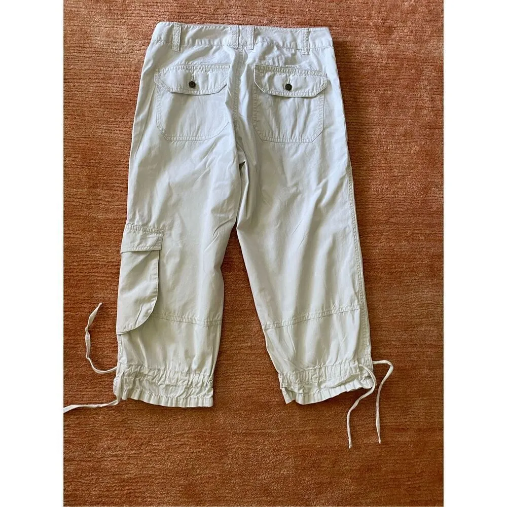 Victorias Secret London Jean Chino Ivory Crop Capri Pants Cargo Trousers White Size undefined - Image 4