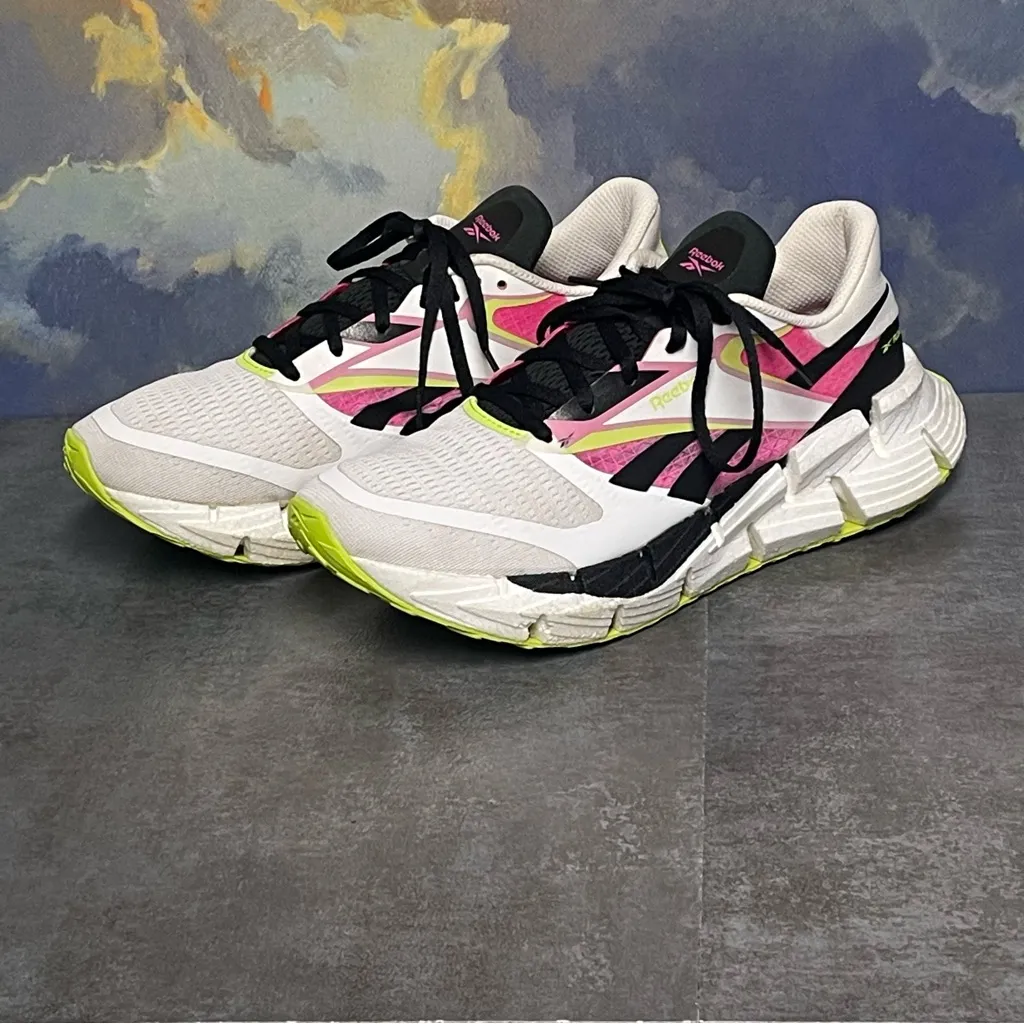 Reebok Floatzig 1 Running Shoes White/Pink/Black Women's Size 9.5 - Image 2