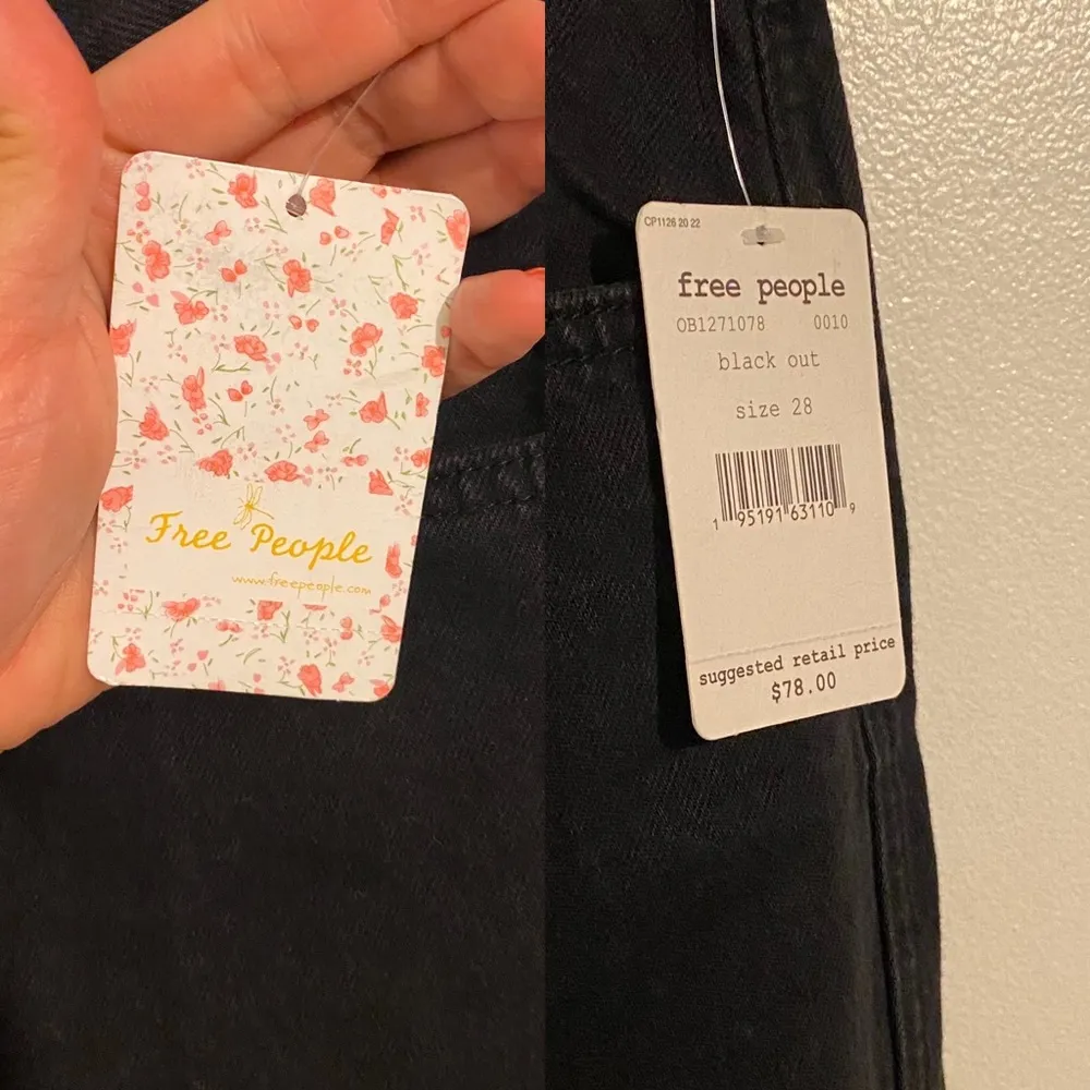 Free People We The Free Stove Pipe Jeans color “Black Out” size 28 🆕 - Image 15