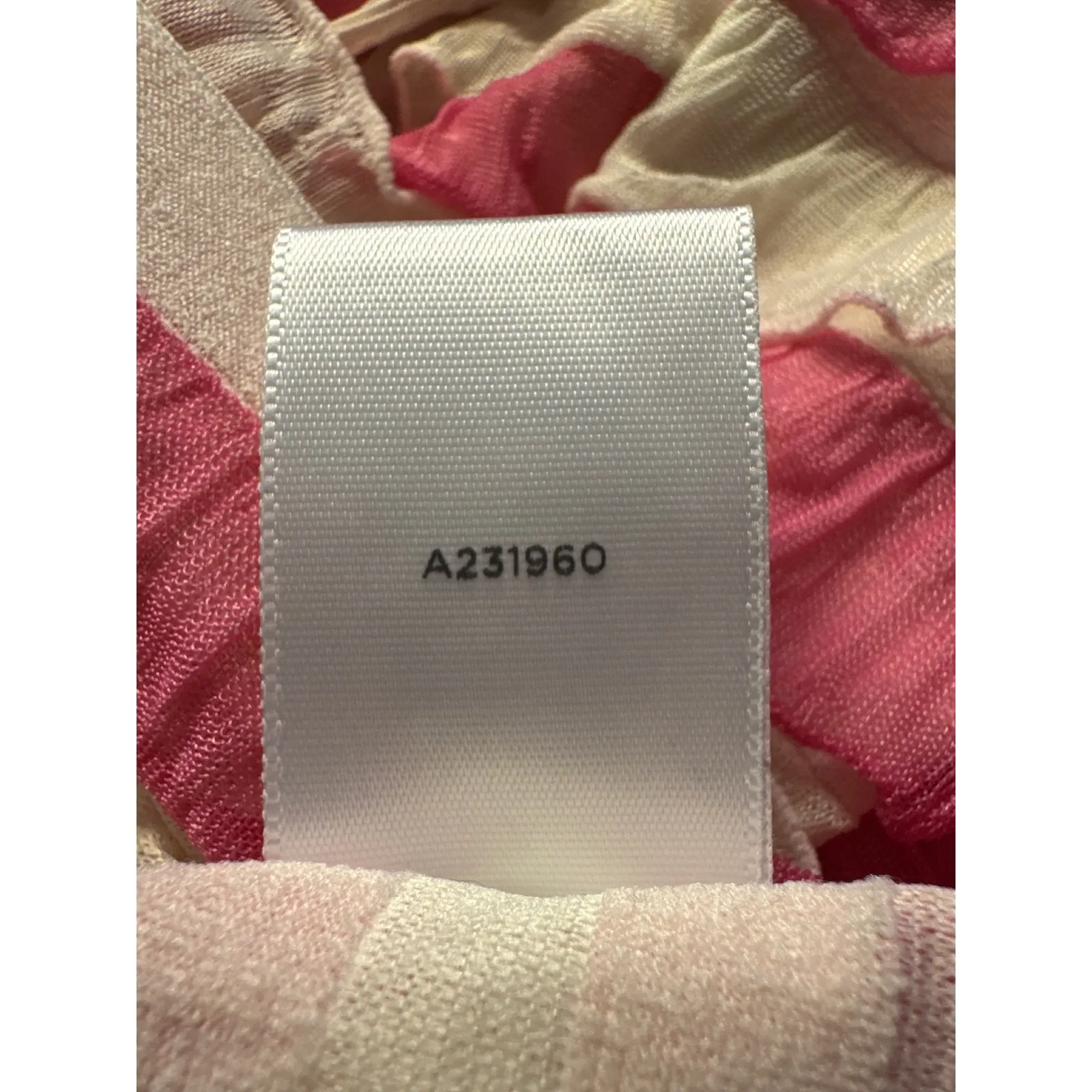 Susan Graver Plus Size 3X Striped Tank Top Pink Cream Textured Ruffle Sleeveless - Image 5