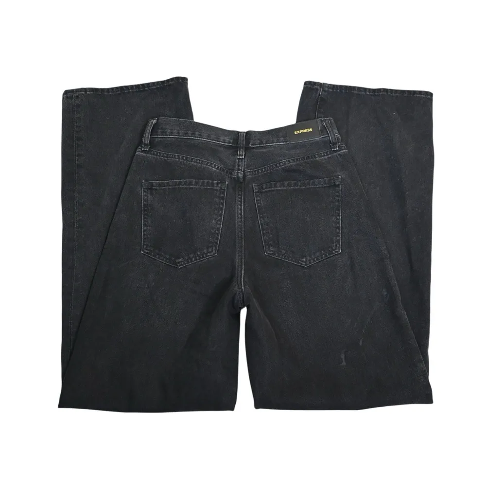 Express Women's 2 Regular Black Wide Leg High Rise Jean - Image 5