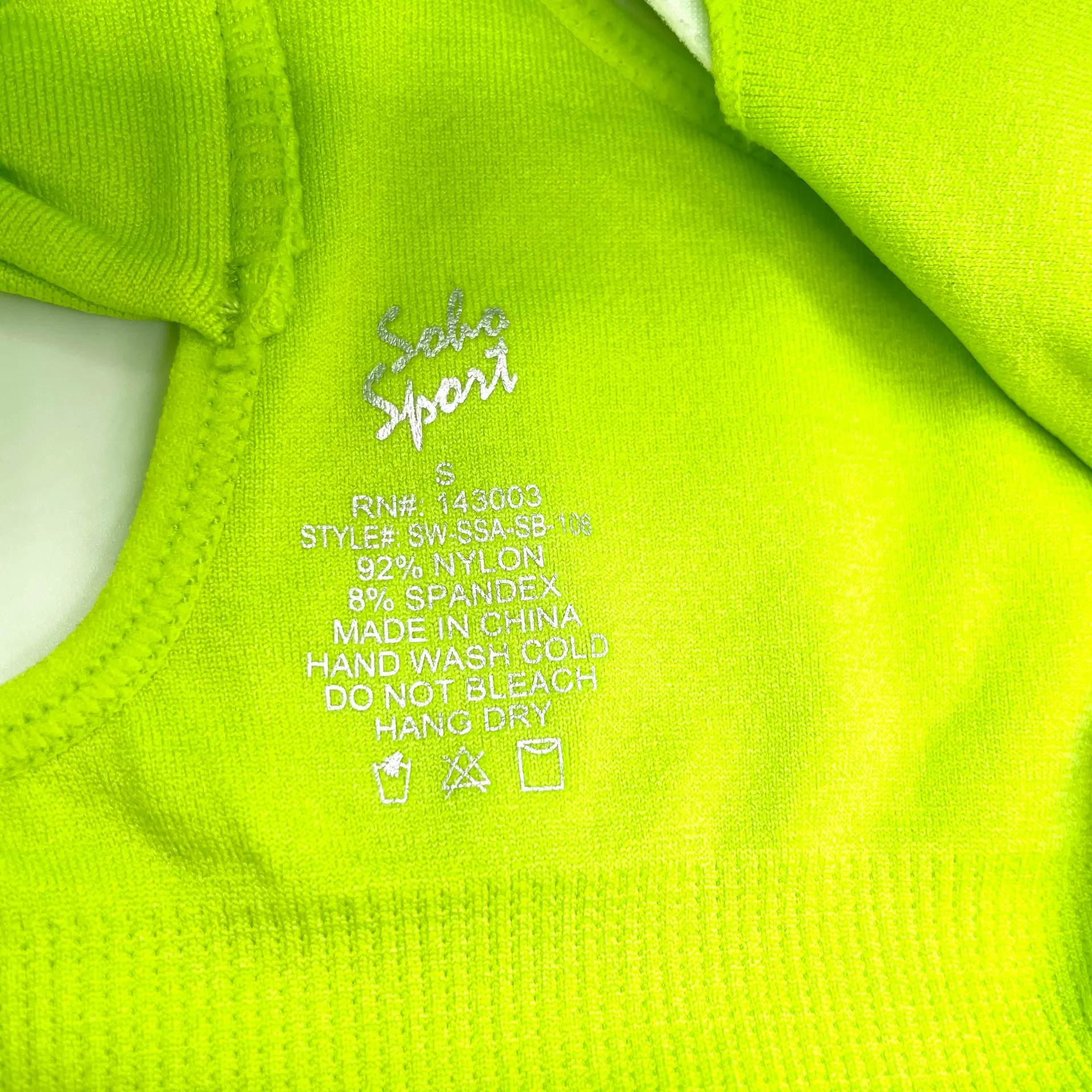 Soho Sport Active Wear Lime Green Sports Top - Image 18