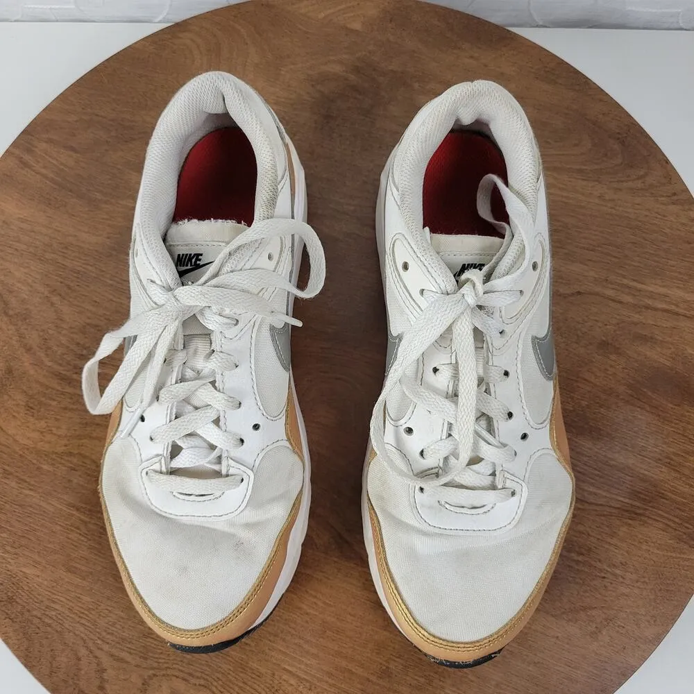 Nike Air Max SC Women's 8 White Metallic Marathon Running Lightweight CW4554-107 - Image 9