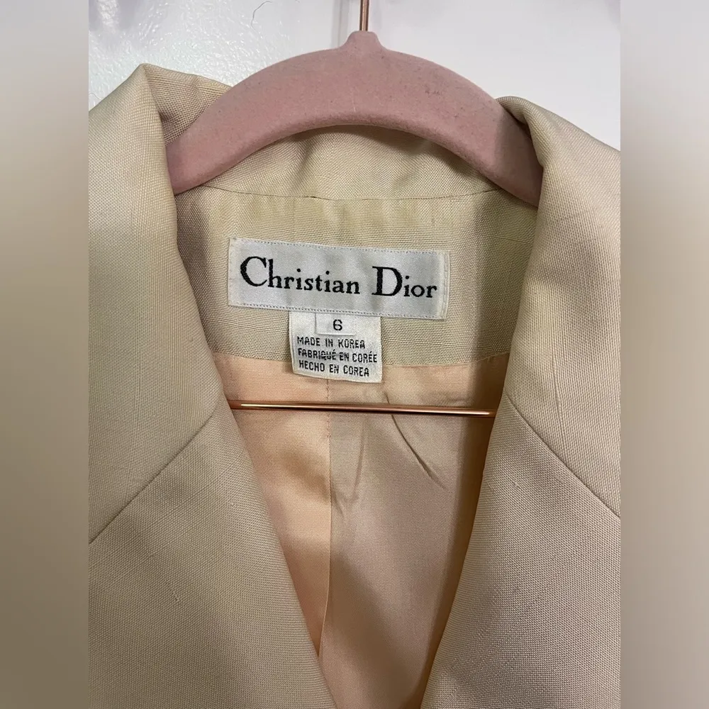 CHRISTIAN DIOR Vintage 100% silk blazer - Image 4