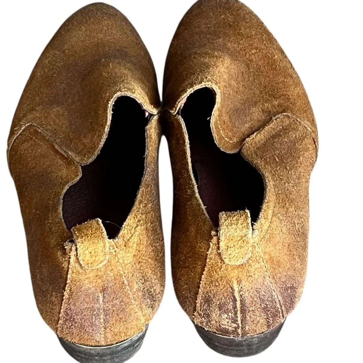 Seychelles Skein Loafer Shoes Women 9 Cognac Brown Nubuck Leather Modern Classic - Image 8