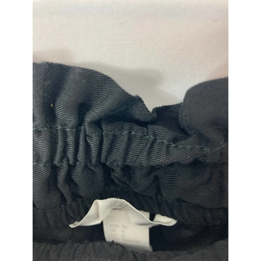 H&M Tie Waist  Paperbag Black Shorts 4 - Image 3