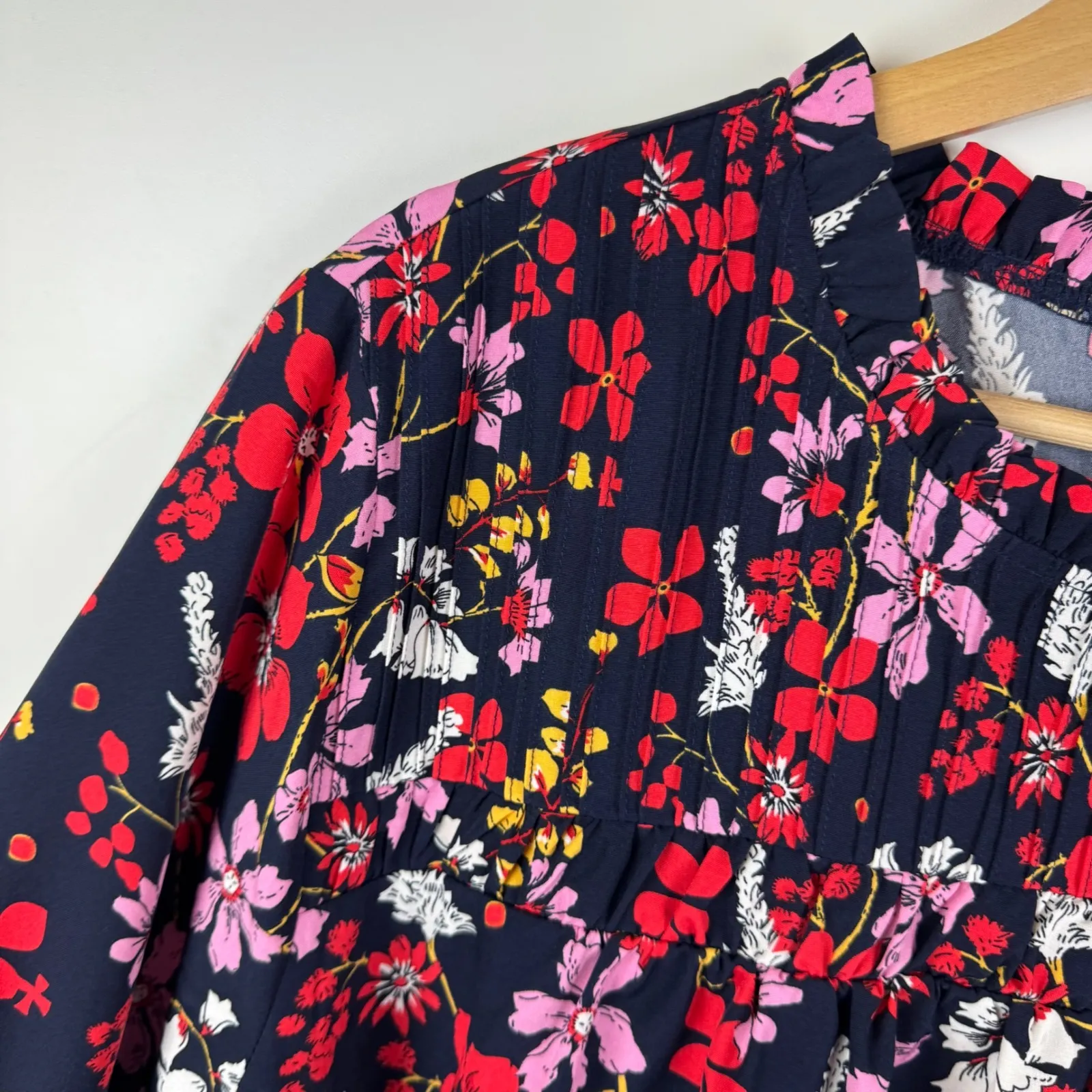 Bloomchic Floral Blouse Size‎ 18/20 Multicolor Lightweight Bloomcore Boho Office Red - Image 3