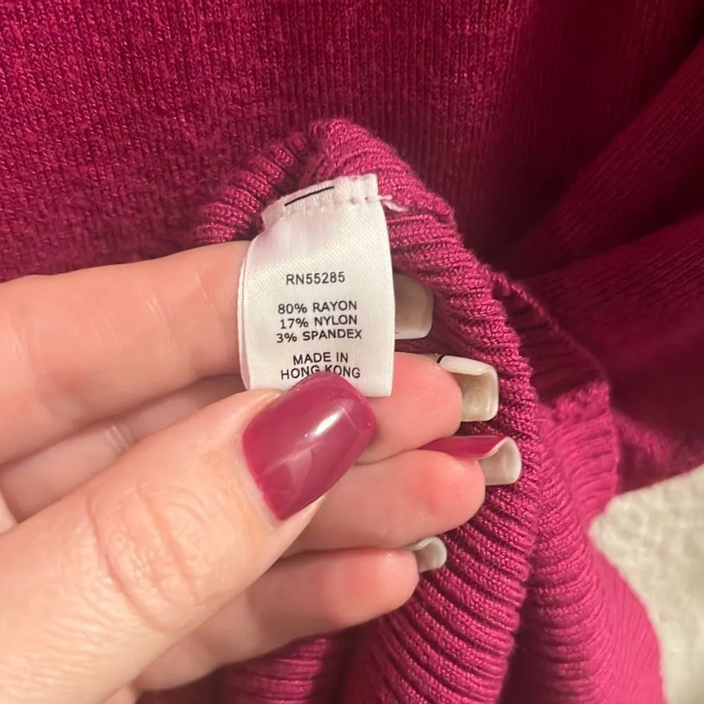 ✨express scoop neck roll over sleeves ribbed sweater✨ - Image 5