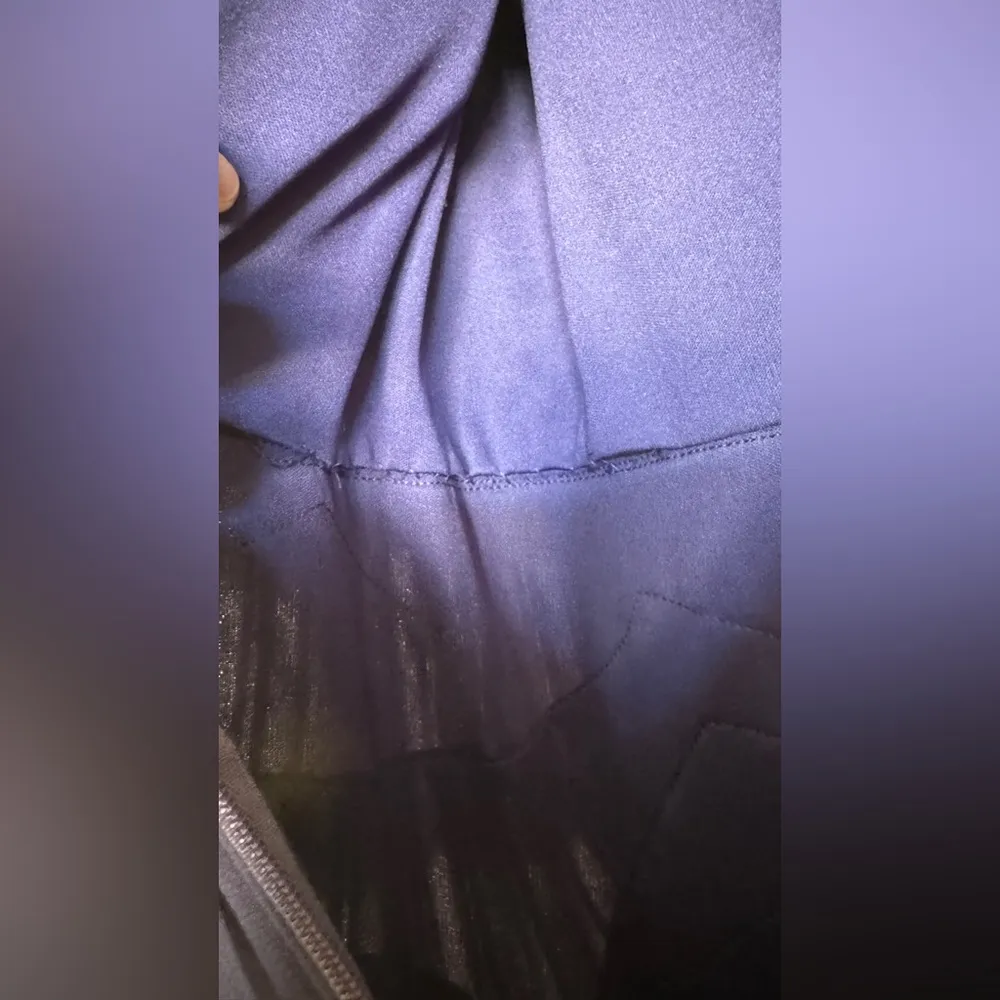 Tadashi Shoji tiered ruffle strapless purple gown MEASUREMENTS - Image 6