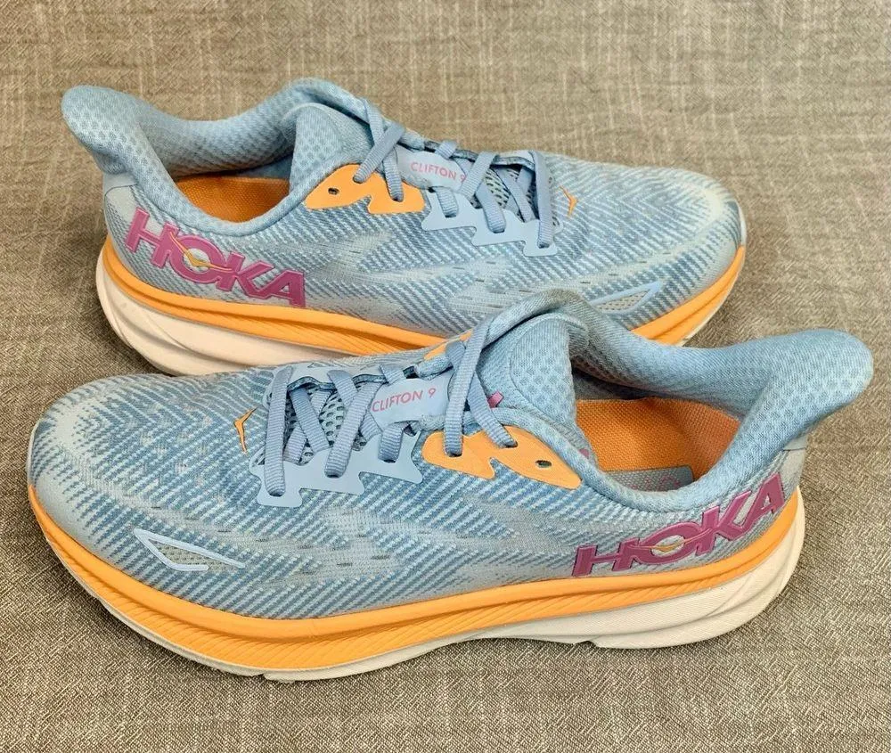 ONE ONE Clifton 9 Airy Blue Ice Water Womens Running Sneaker 8.5B - Image 14