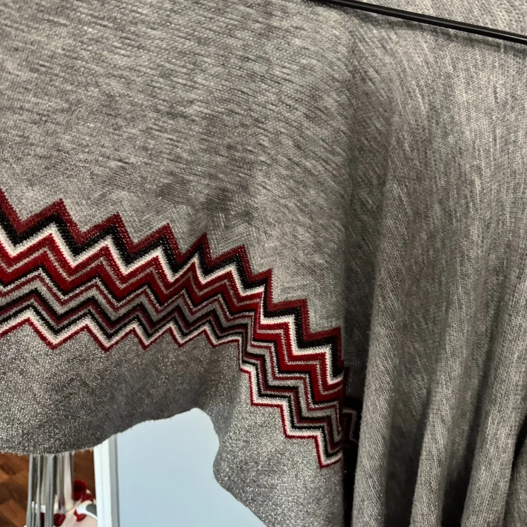 V.Frass Gray Open Front Poncho Sweater Shrug Women's One Size Fits Most - Image 4