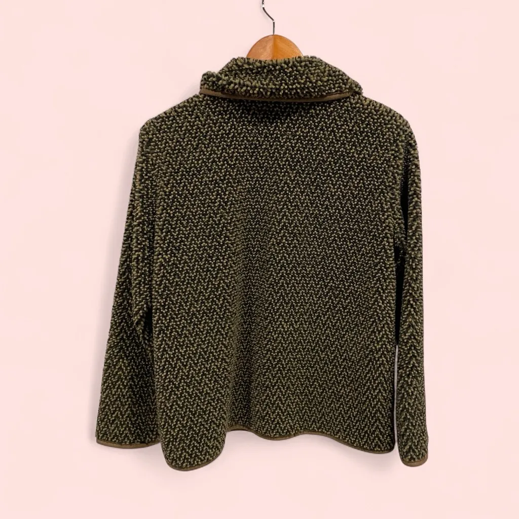 Vintage 90’s chunky fleece toggle button jacket sweatshirt pockets soft - Image 10