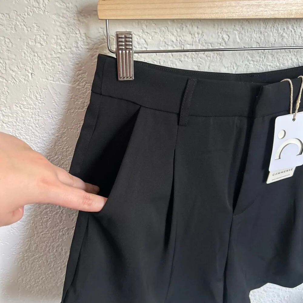 Commense High Waisted Trouser Shorts M NWT Size M - Image 3