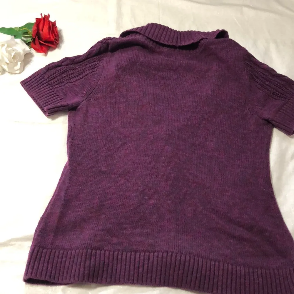Christopher & Banks Purple Bucket Front Cardigan S - Image 8