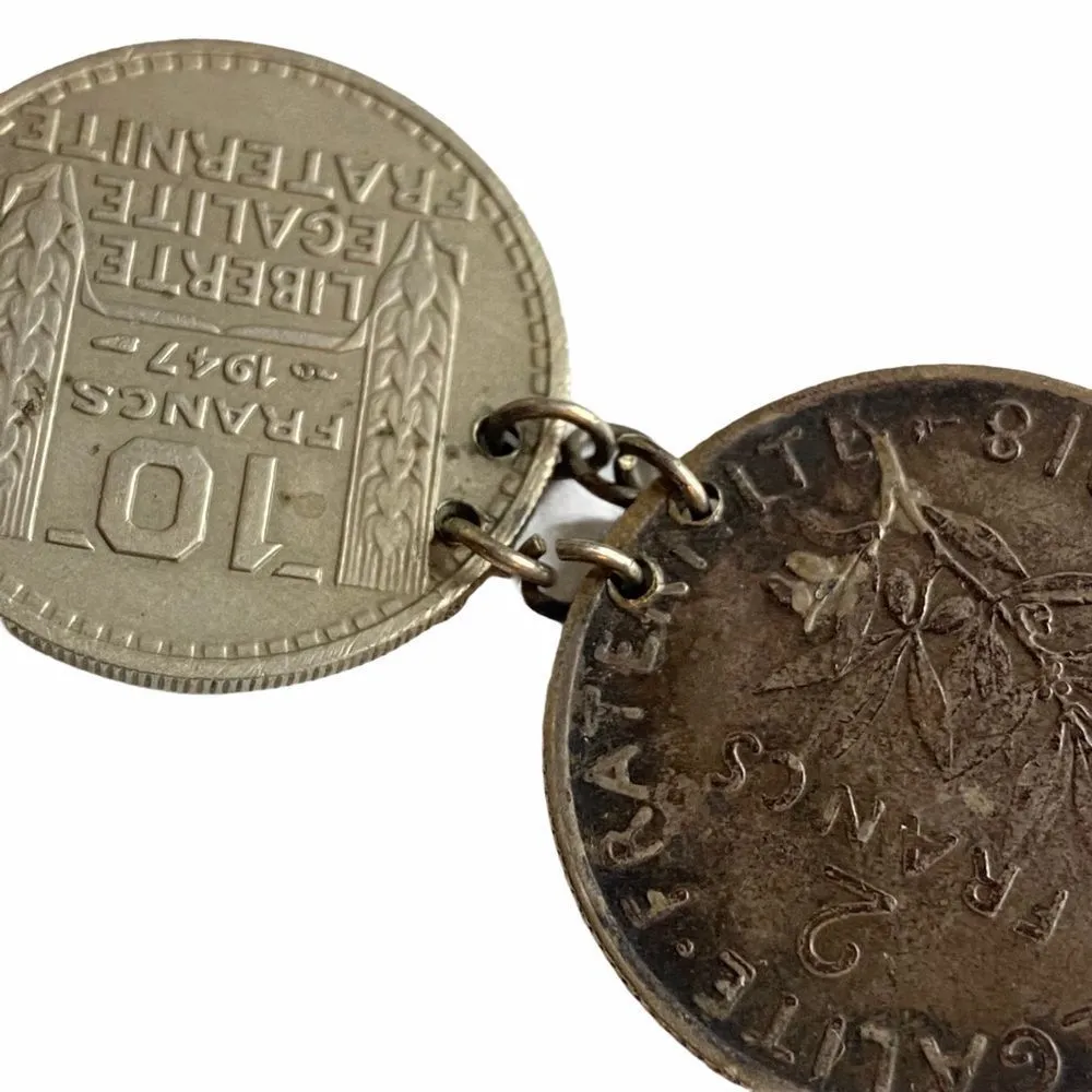 6 International Coins w Sterling Clasp Bracelet - Image 5