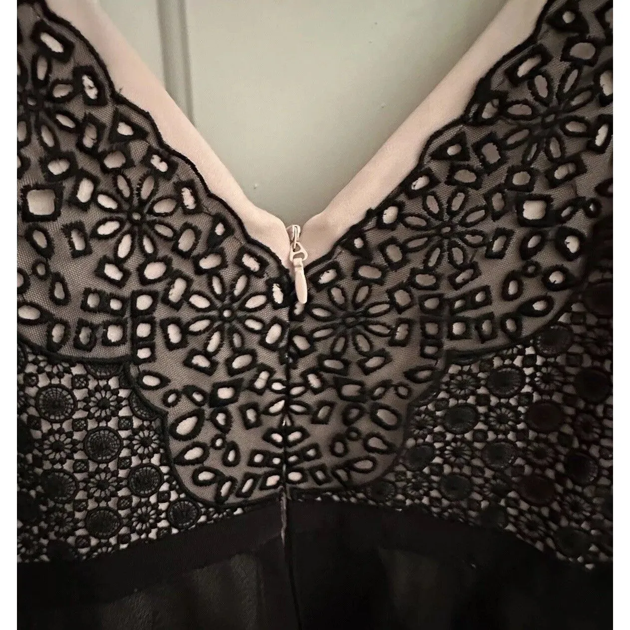 BCBG‎ MAXAZRIA Womens Whimsigoth Vamp Y2K Babydoll Dress Large Formal Prom Tulle - Image 7