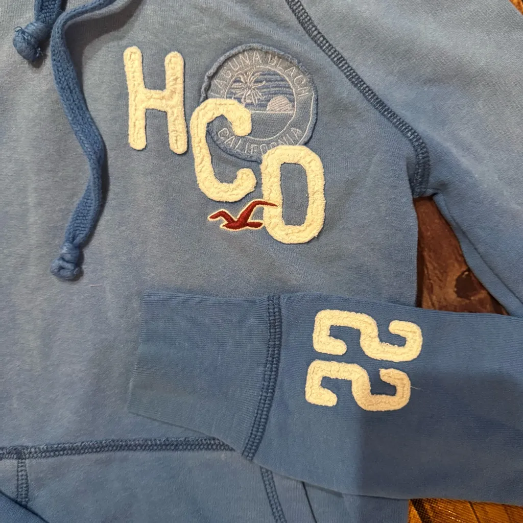 🌊 Y2K Hollister Laguna Beach Hoodie | Blue | Women’s XS - Image 2
