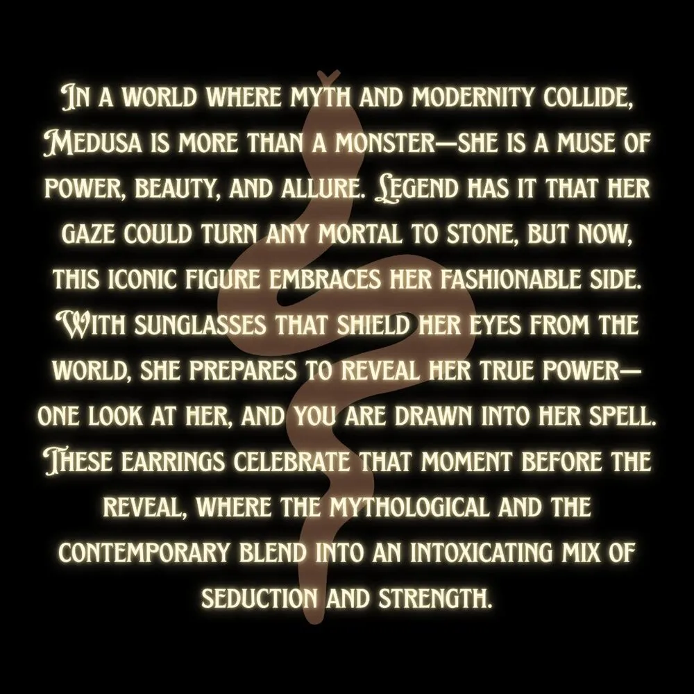 Gothic Victorian Medusa’s Seductive Gaze Copper Earrings Hypoallergenic Hooks - Image 5