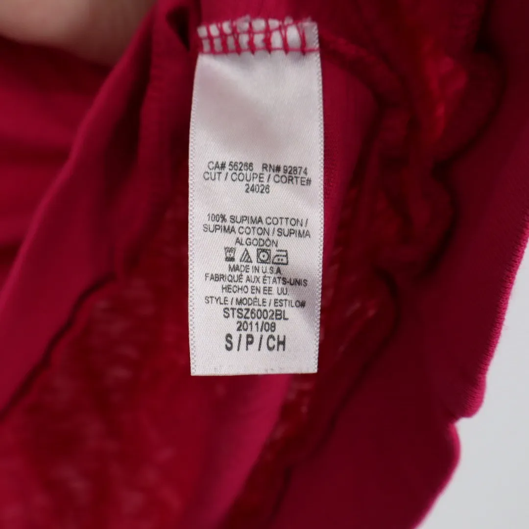 Splendid V Neck Dolman Sleeve Top Raspberry Pink Cotton Size Small - Image 4