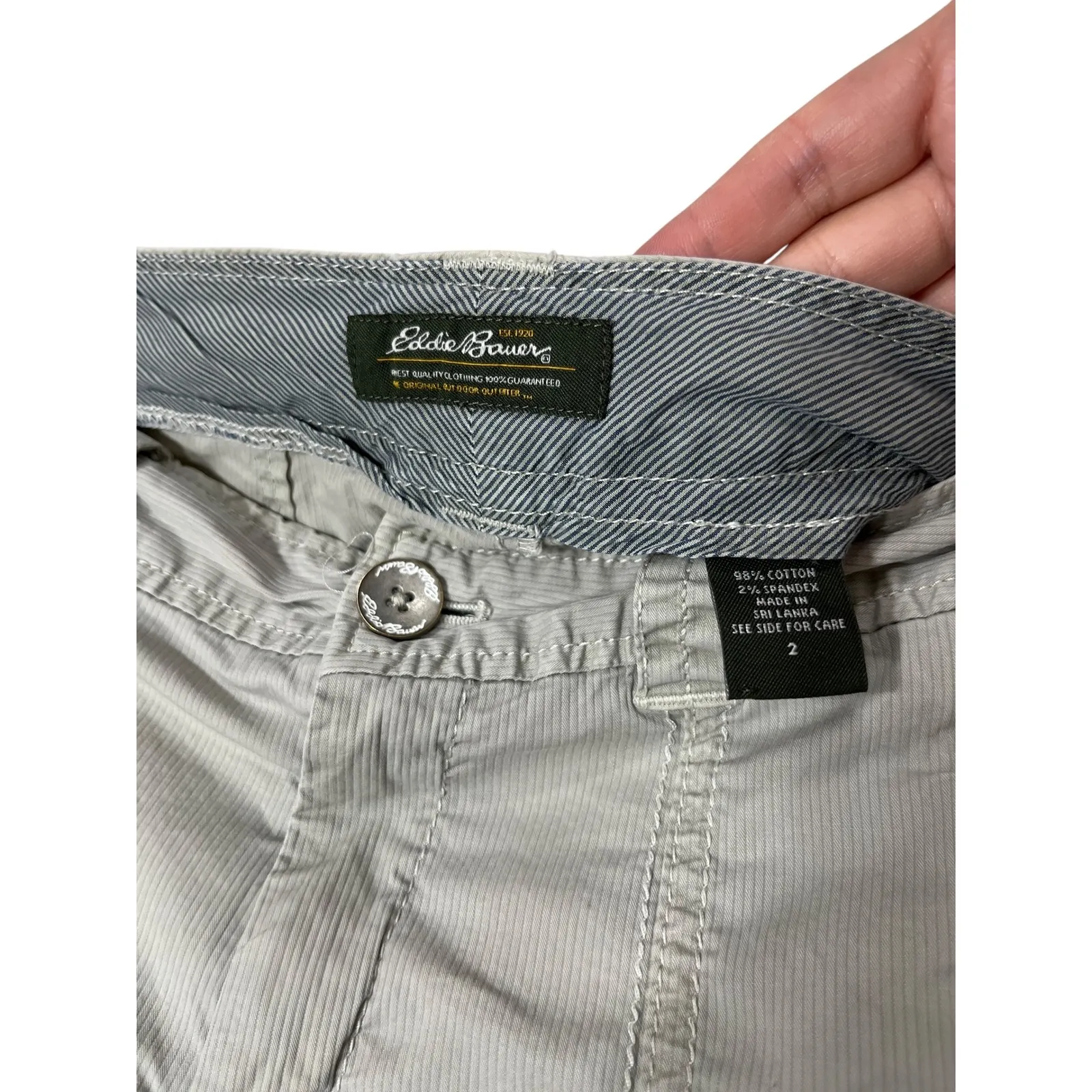 Eddie‎ Bauer Womens Gray Utility Shorts Size 2 Outdoor Casual - Image 4