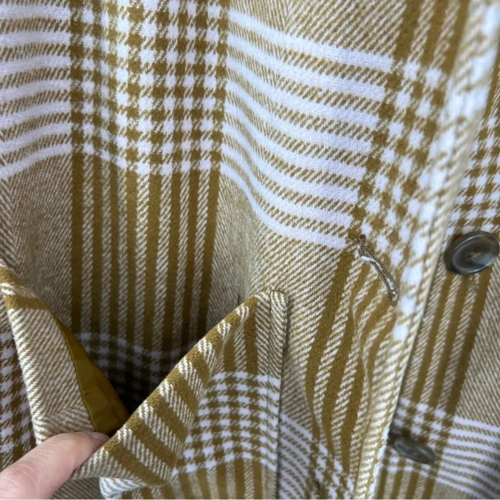 A New Day Trench Coat in Plaid in Tan and  Pink Size XS - Image 4