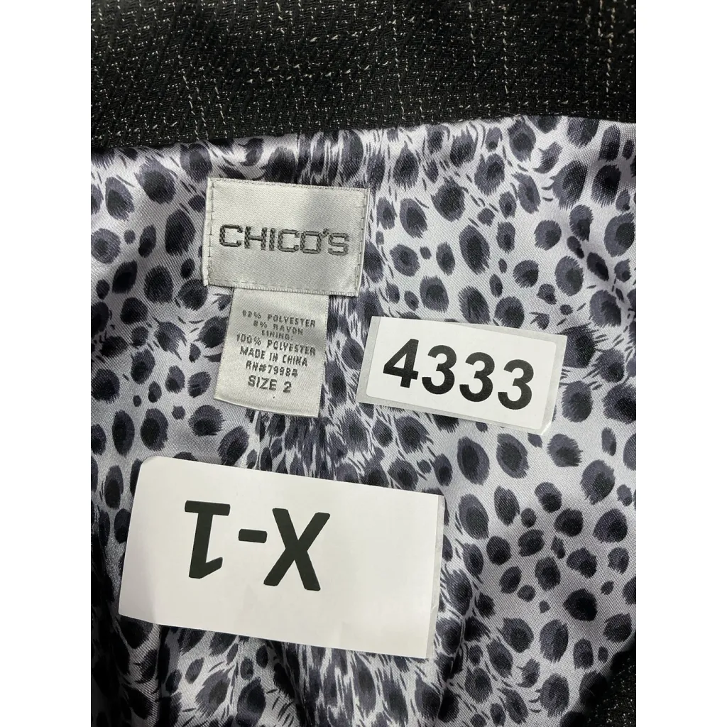 Womans Chicos Blazer 2 Us 12 Brown Button Front Long Sleeve Lined - Image 3