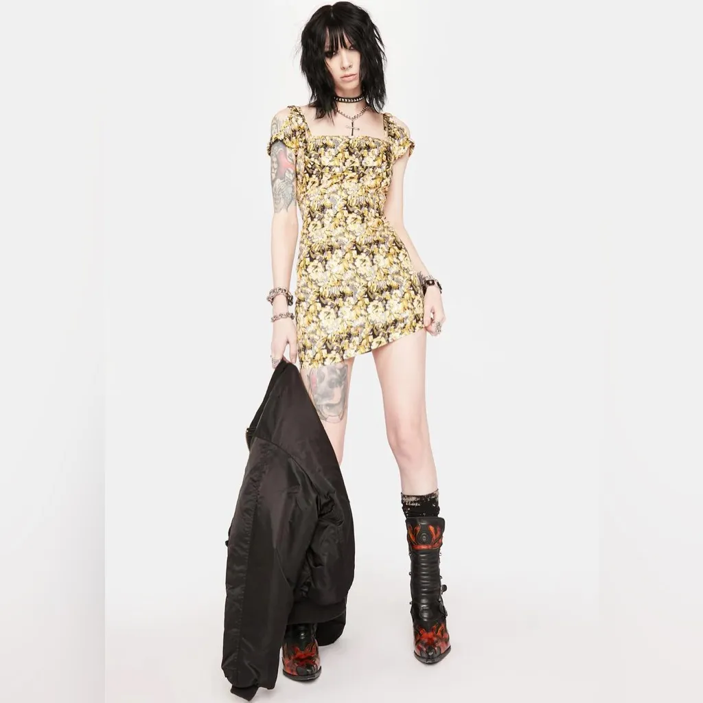 Lioness 90s brocade villa dress - Image 3