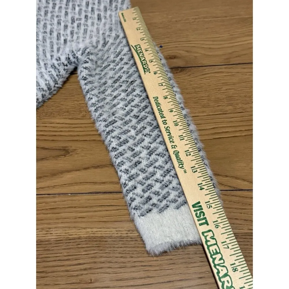 Sioni Cardigan Sweater Women Size M Black White Open Front Soft Long Preppy City Size M - Image 8