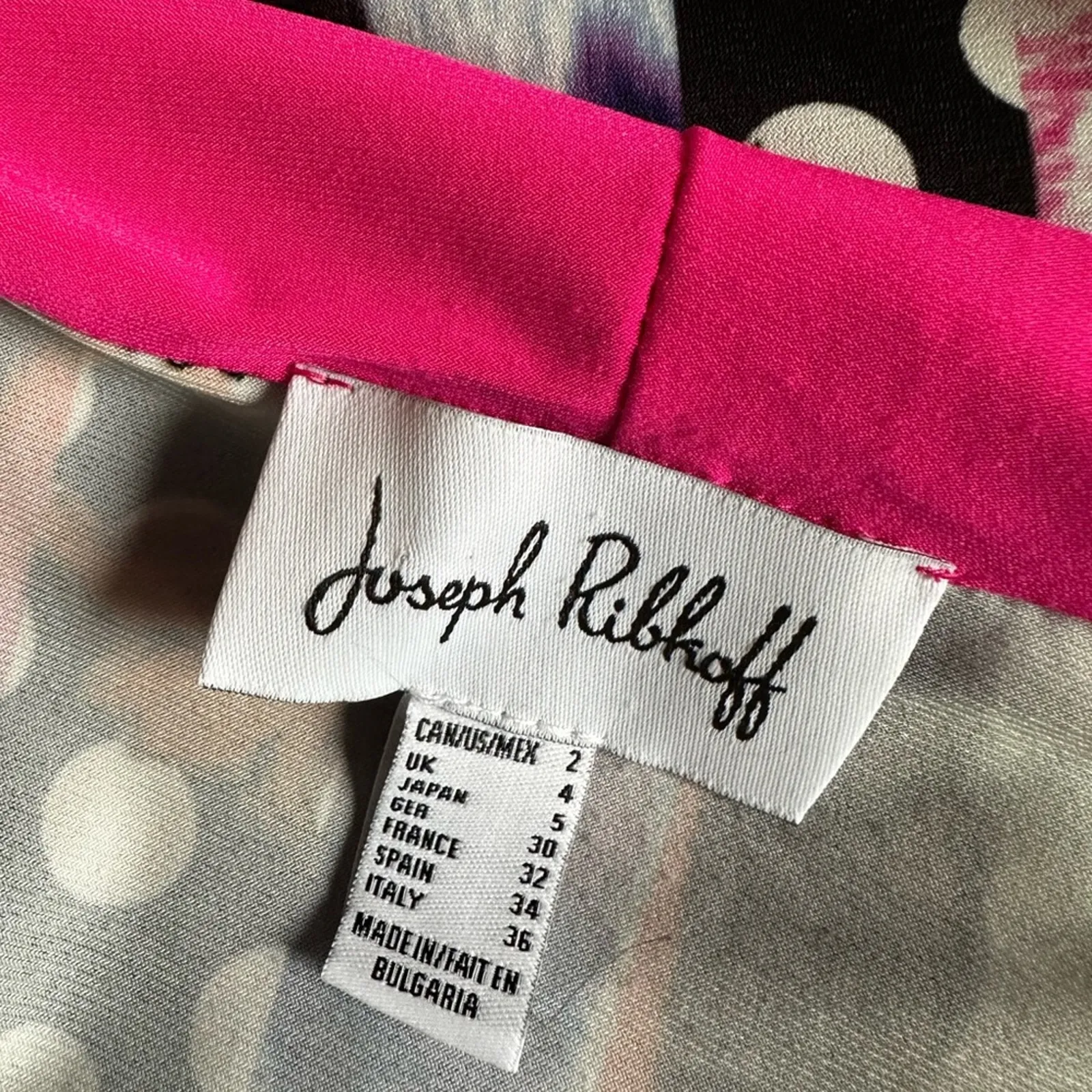 Joseph Ribkoff Hoodie Jacket Full Zip Punk 80s Stretch Pink Black Athleisure - Image 4