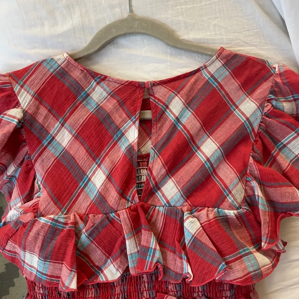 Blue Life Red and Blue Plaid Top - Image 3