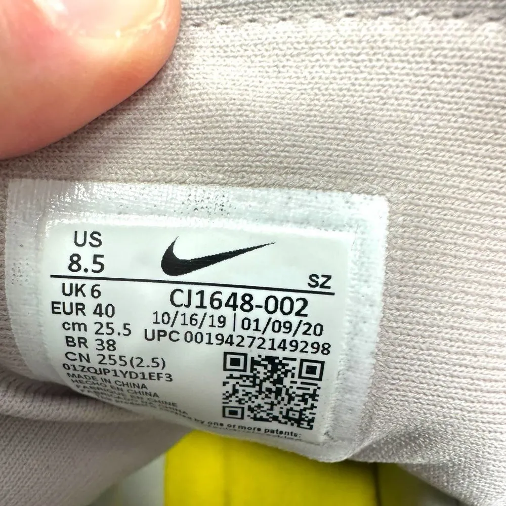 Nike Vandalised Grey Yellow Pink Slip On High Top Sneakers Size 8.5 - Image 6