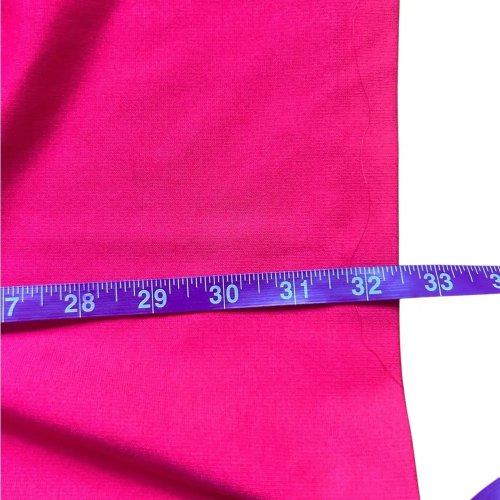 Amanda Uprichard Short Sleeve Bright Coral Pink Pleated Pocket Dress Medium - Image 5