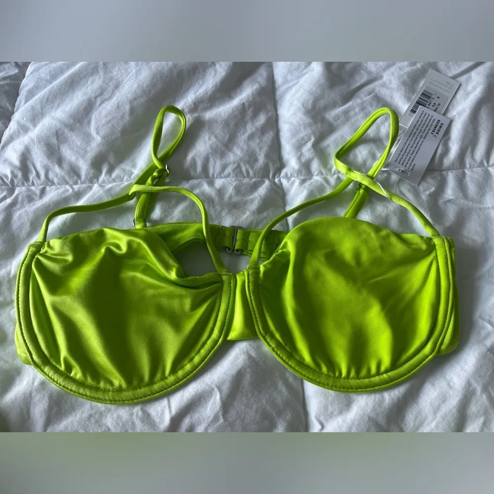 Frankie’s Bikinis Neon Green/Slime Hazel Underwire Bikini Top And Tie Up Bottoms - Image 13
