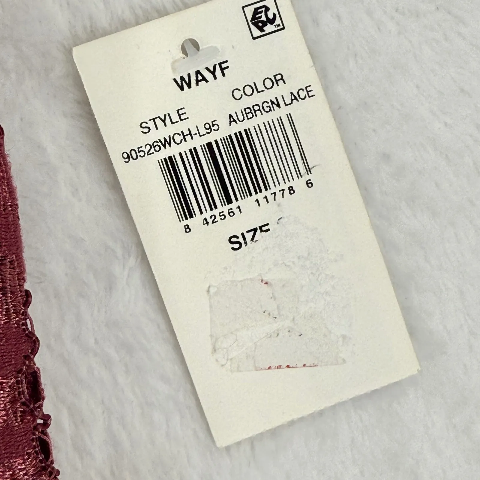 WAYF‎ Aubergine Lace Dress Floral Cap Sleeve Lined Party Cocktail Small - Image 4