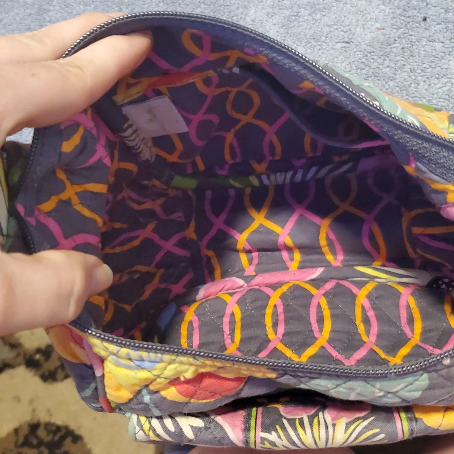 Vera Bradley Crossbody Bag Jazzy Blooms Floral Print With Adjustable Strap - Image 3