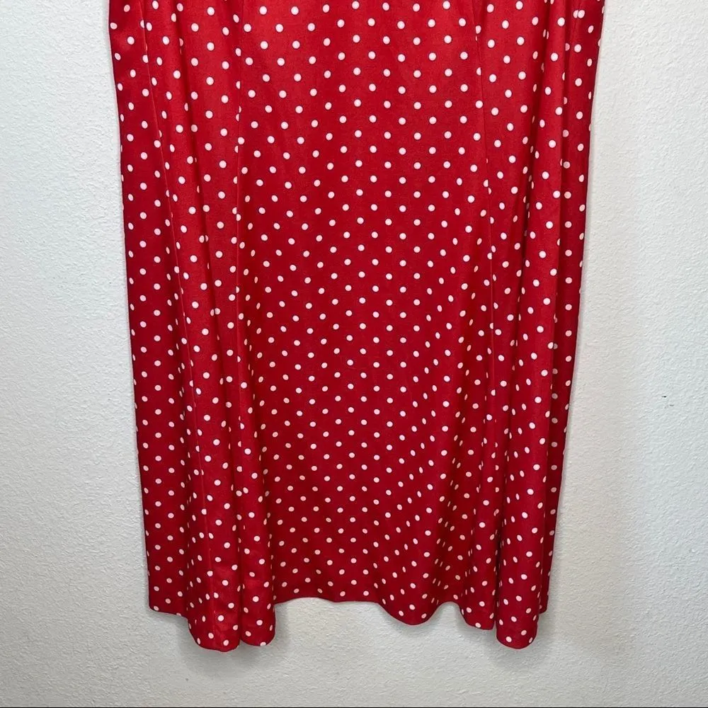 By Yakko Polka Dot‎ Dress Red Size L - Image 2