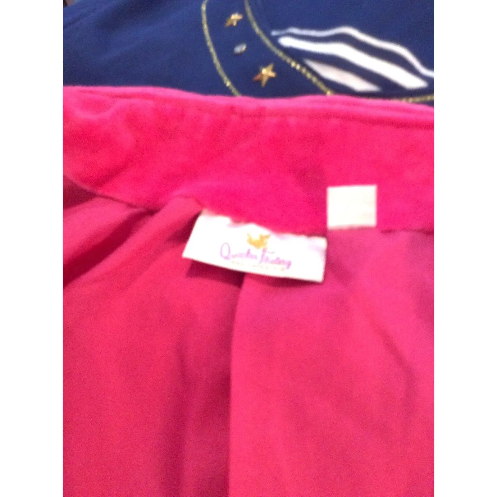 Quacker Factory Pink Bling Zip Front Vest Size Medium M quilted - Image 5