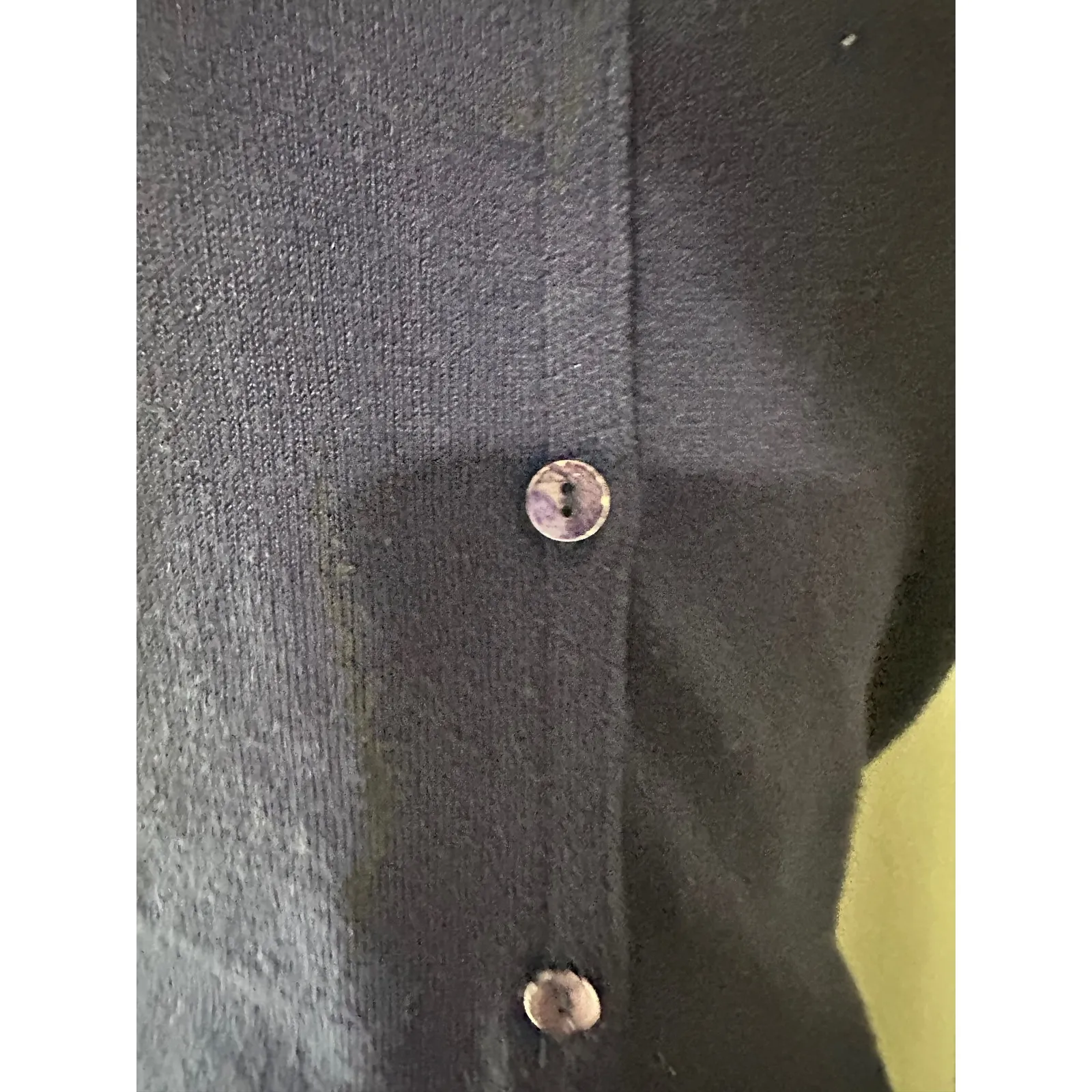 Zara Knit Navy Blue V Neck Button Up Cardigan Sweater Women S - Image 3