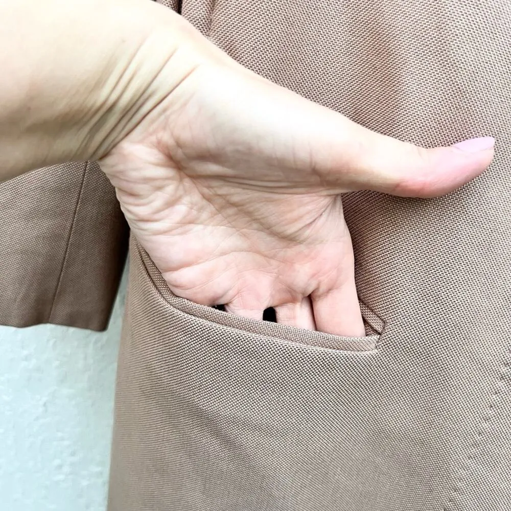 Helmut Lang Long Sleeve Side Cut Out Button Front Long Coat Brown Women's US 6 - Image 12