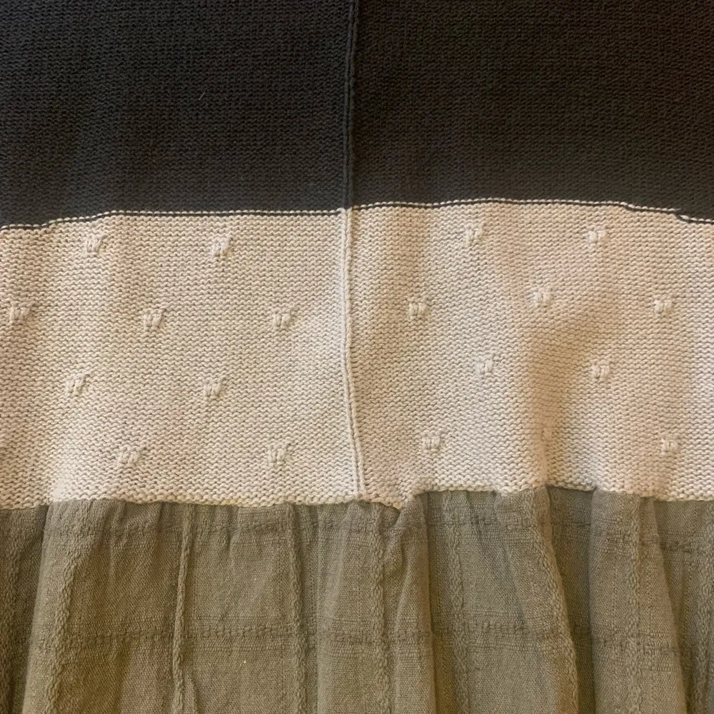 Aria Handmade babydoll tunic women’s large black gray green Boho Lagenlo… - Image 4